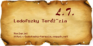 Ledofszky Terézia névjegykártya